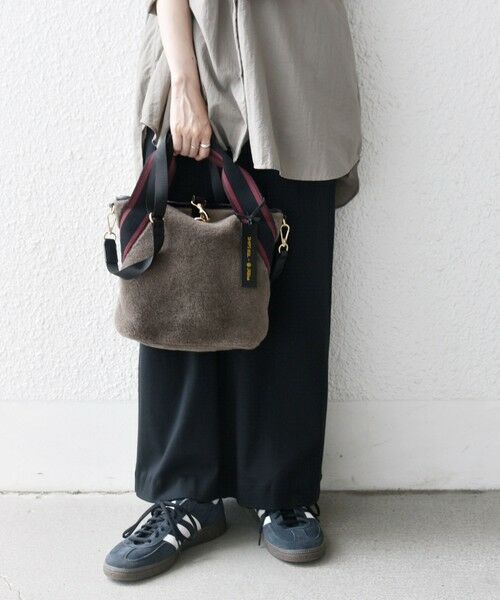 SHIPS / シップス ショルダーバッグ | 《追加予約》【SHIPS any別注】Folna: 2WAY ライン リバーシブル ショルダー バッグ | 詳細19