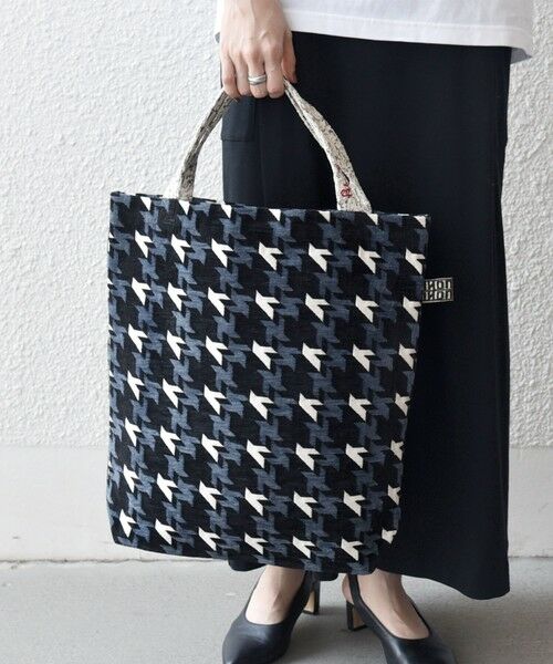 SHIPS / シップス トートバッグ | 【SHIPS any別注】BINDU: ジャカード 千鳥 トート バッグ | 詳細1