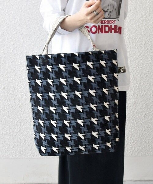 SHIPS / シップス トートバッグ | 【SHIPS any別注】BINDU: ジャカード 千鳥 トート バッグ | 詳細4