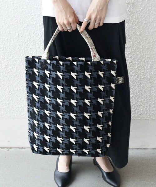 SHIPS / シップス トートバッグ | 【SHIPS any別注】BINDU: ジャカード 千鳥 トート バッグ | 詳細5