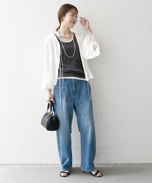 SHIPS / シップス シャツ・ブラウス | SHIPS any:〈洗濯機可能〉ラッフル リボン ピンタック フレアスリーブ ブラウス | 詳細1