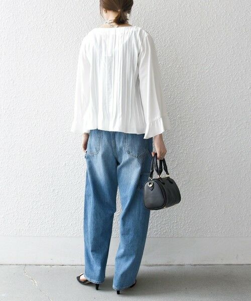 SHIPS / シップス シャツ・ブラウス | SHIPS any:〈洗濯機可能〉ラッフル リボン ピンタック フレアスリーブ ブラウス | 詳細2