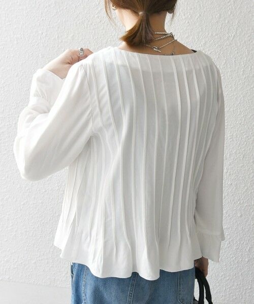 SHIPS / シップス シャツ・ブラウス | SHIPS any:〈洗濯機可能〉ラッフル リボン ピンタック フレアスリーブ ブラウス | 詳細4