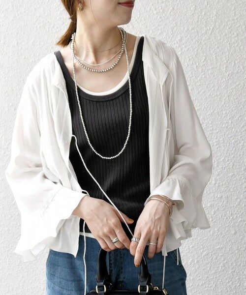 SHIPS / シップス シャツ・ブラウス | SHIPS any:〈洗濯機可能〉ラッフル リボン ピンタック フレアスリーブ ブラウス | 詳細6