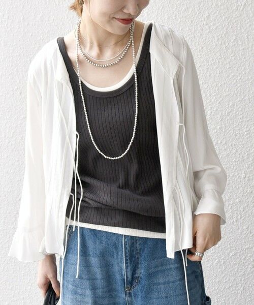 SHIPS / シップス シャツ・ブラウス | SHIPS any:〈洗濯機可能〉ラッフル リボン ピンタック フレアスリーブ ブラウス | 詳細8