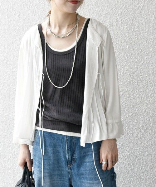 SHIPS / シップス シャツ・ブラウス | SHIPS any:〈洗濯機可能〉ラッフル リボン ピンタック フレアスリーブ ブラウス | 詳細9