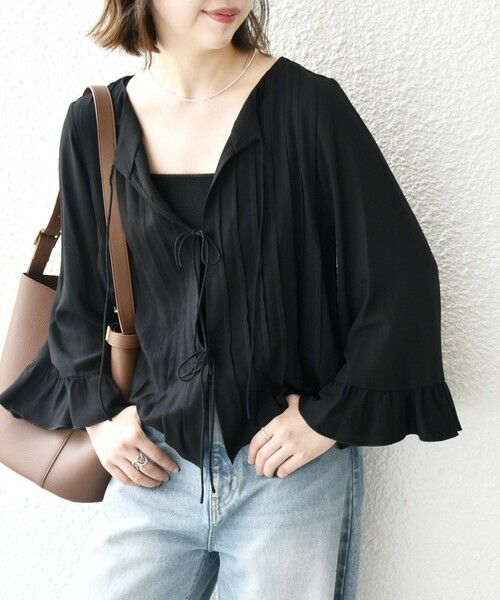 SHIPS / シップス シャツ・ブラウス | SHIPS any:〈洗濯機可能〉ラッフル リボン ピンタック フレアスリーブ ブラウス | 詳細12