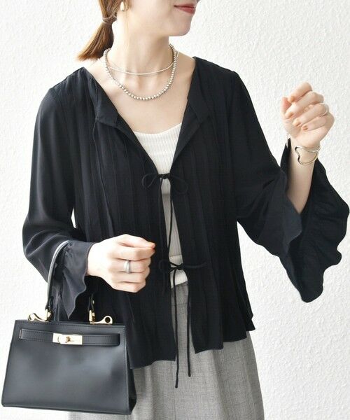 SHIPS / シップス シャツ・ブラウス | SHIPS any:〈洗濯機可能〉ラッフル リボン ピンタック フレアスリーブ ブラウス | 詳細21