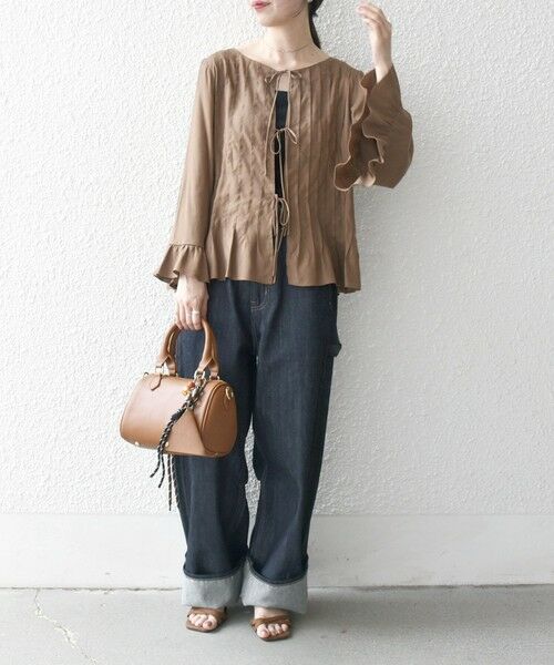 SHIPS / シップス シャツ・ブラウス | SHIPS any:〈洗濯機可能〉ラッフル リボン ピンタック フレアスリーブ ブラウス | 詳細26