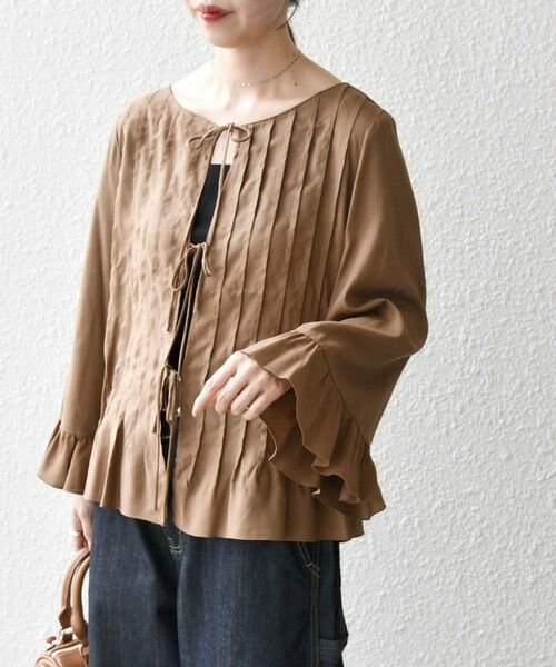 SHIPS / シップス シャツ・ブラウス | SHIPS any:〈洗濯機可能〉ラッフル リボン ピンタック フレアスリーブ ブラウス | 詳細30