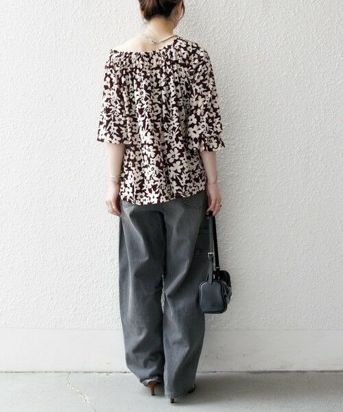 SHIPS / シップス シャツ・ブラウス | SHIPS any:〈洗濯機可能〉フラワー ポリエステル ベロア シャーリング ブラウス | 詳細2