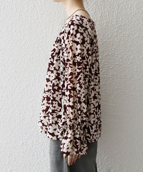 SHIPS / シップス シャツ・ブラウス | SHIPS any:〈洗濯機可能〉フラワー ポリエステル ベロア シャーリング ブラウス | 詳細16