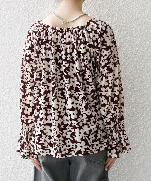 SHIPS / シップス シャツ・ブラウス | SHIPS any:〈洗濯機可能〉フラワー ポリエステル ベロア シャーリング ブラウス | 詳細17