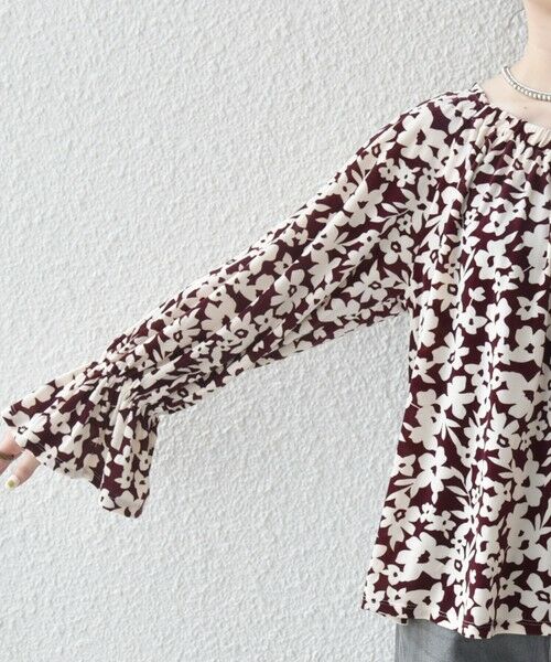 SHIPS / シップス シャツ・ブラウス | SHIPS any:〈洗濯機可能〉フラワー ポリエステル ベロア シャーリング ブラウス | 詳細18