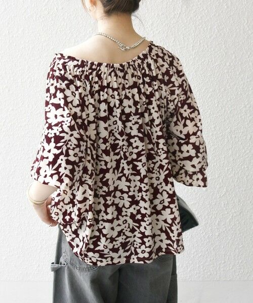 SHIPS / シップス シャツ・ブラウス | SHIPS any:〈洗濯機可能〉フラワー ポリエステル ベロア シャーリング ブラウス | 詳細6