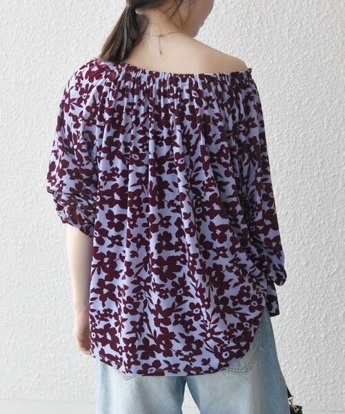 SHIPS / シップス シャツ・ブラウス | SHIPS any:〈洗濯機可能〉フラワー ポリエステル ベロア シャーリング ブラウス | 詳細23