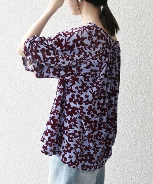 SHIPS / シップス シャツ・ブラウス | SHIPS any:〈洗濯機可能〉フラワー ポリエステル ベロア シャーリング ブラウス | 詳細24