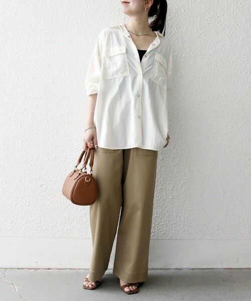 SHIPS / シップス シャツ・ブラウス | SHIPS any:〈多機能/洗濯機可能〉ナイロン タスラン ポケット ビッグ シャツ | 詳細1