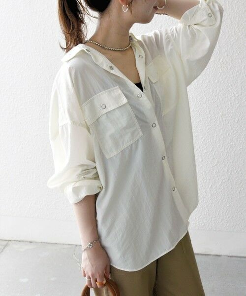 SHIPS / シップス シャツ・ブラウス | SHIPS any:〈多機能/洗濯機可能〉ナイロン タスラン ポケット ビッグ シャツ | 詳細4