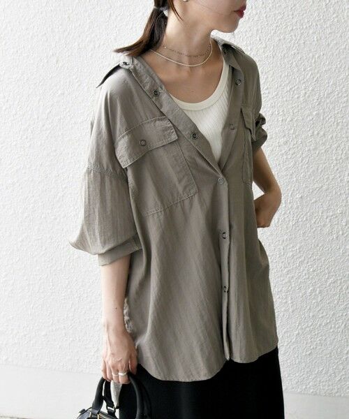 SHIPS / シップス シャツ・ブラウス | SHIPS any:〈多機能/洗濯機可能〉ナイロン タスラン ポケット ビッグ シャツ | 詳細12