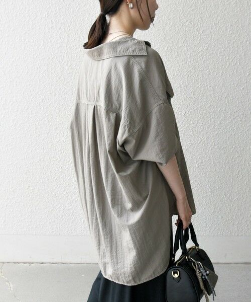 SHIPS / シップス シャツ・ブラウス | SHIPS any:〈多機能/洗濯機可能〉ナイロン タスラン ポケット ビッグ シャツ | 詳細13