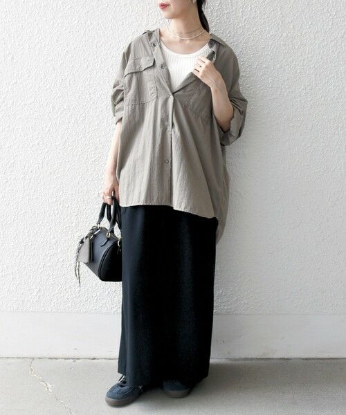 SHIPS / シップス シャツ・ブラウス | SHIPS any:〈多機能/洗濯機可能〉ナイロン タスラン ポケット ビッグ シャツ | 詳細9