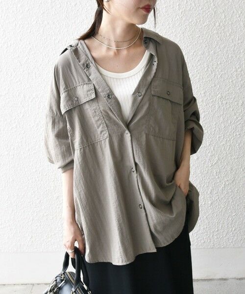 SHIPS / シップス シャツ・ブラウス | SHIPS any:〈多機能/洗濯機可能〉ナイロン タスラン ポケット ビッグ シャツ | 詳細11