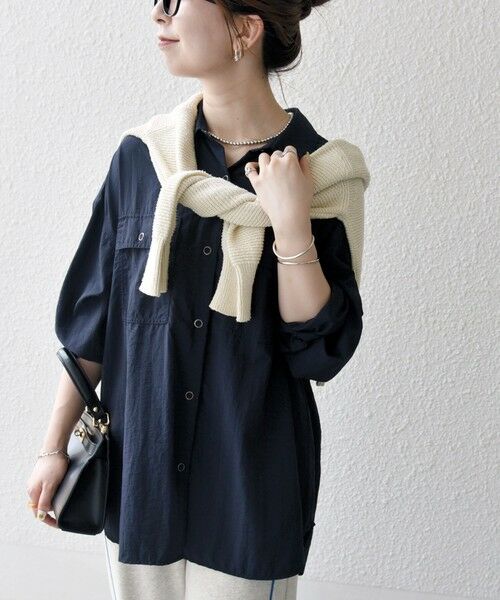 SHIPS / シップス シャツ・ブラウス | SHIPS any:〈多機能/洗濯機可能〉ナイロン タスラン ポケット ビッグ シャツ | 詳細28