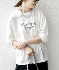 SHIPS / シップス Tシャツ | 【SHIPS any別注】MONMIMI:〈洗濯機可能〉ロゴ プリント ロンTEE 25AW
