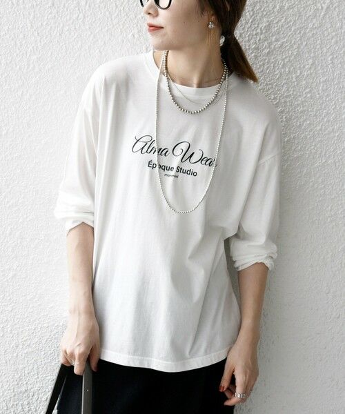 SHIPS / シップス Tシャツ | 【SHIPS any別注】MONMIMI:〈洗濯機可能〉ロゴ プリント ロンTEE 25AW | 詳細8