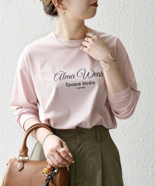 SHIPS / シップス Tシャツ | 【SHIPS any別注】MONMIMI:〈洗濯機可能〉ロゴ プリント ロンTEE 25AW | 詳細14