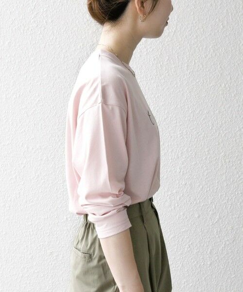 SHIPS / シップス Tシャツ | 【SHIPS any別注】MONMIMI:〈洗濯機可能〉ロゴ プリント ロンTEE 25AW | 詳細16