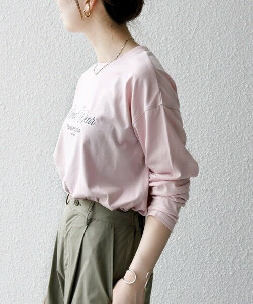 SHIPS / シップス Tシャツ | 【SHIPS any別注】MONMIMI:〈洗濯機可能〉ロゴ プリント ロンTEE 25AW | 詳細17