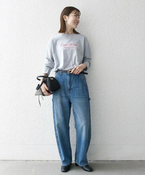 SHIPS / シップス Tシャツ | 【SHIPS any別注】MONMIMI:〈洗濯機可能〉ロゴ プリント ロンTEE 25AW | 詳細24