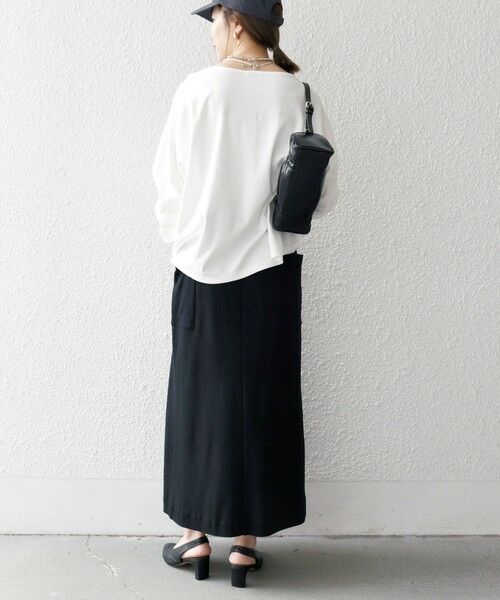 SHIPS / シップス Tシャツ | SHIPS any:〈接触冷感/汗染み防止加工/洗濯機可能〉ボートネック ワイド ロンTEE | 詳細2