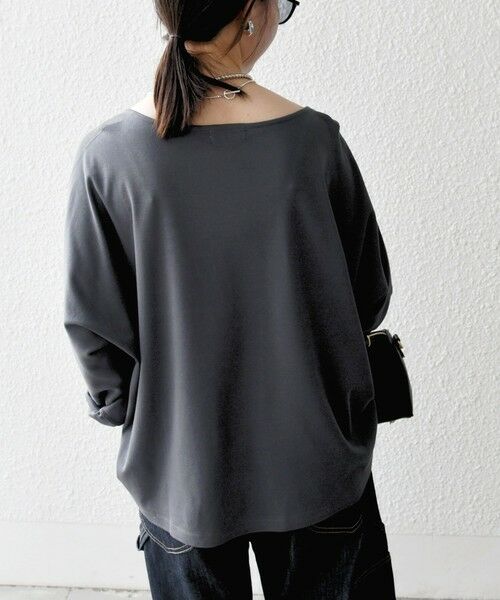 SHIPS / シップス Tシャツ | SHIPS any:〈接触冷感/汗染み防止加工/洗濯機可能〉ボートネック ワイド ロンTEE | 詳細15