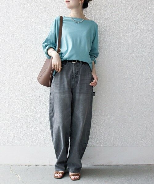 SHIPS / シップス Tシャツ | SHIPS any:〈接触冷感/汗染み防止加工/洗濯機可能〉ボートネック ワイド ロンTEE | 詳細28