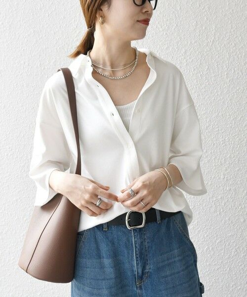 SHIPS / シップス シャツ・ブラウス | SHIPS any:〈接触冷感/汗染み防止加工/洗濯機可能〉ジャージー ワイド シャツ | 詳細3
