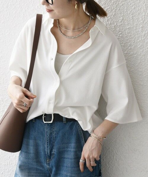 SHIPS / シップス シャツ・ブラウス | SHIPS any:〈接触冷感/汗染み防止加工/洗濯機可能〉ジャージー ワイド シャツ | 詳細6