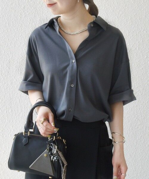 SHIPS / シップス シャツ・ブラウス | SHIPS any:〈接触冷感/汗染み防止加工/洗濯機可能〉ジャージー ワイド シャツ | 詳細17