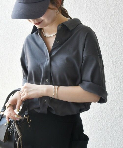 SHIPS / シップス シャツ・ブラウス | SHIPS any:〈接触冷感/汗染み防止加工/洗濯機可能〉ジャージー ワイド シャツ | 詳細19