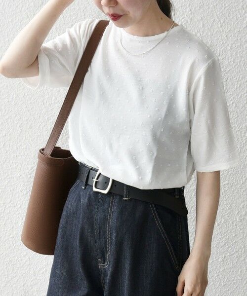 SHIPS / シップス Tシャツ | SHIPS any:〈洗濯機可能〉カットドビー ジャージー クルーネック TEE | 詳細3