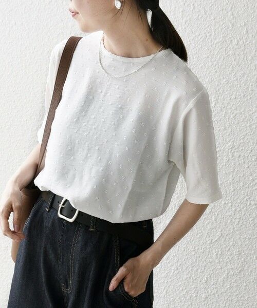 SHIPS / シップス Tシャツ | SHIPS any:〈洗濯機可能〉カットドビー ジャージー クルーネック TEE | 詳細4