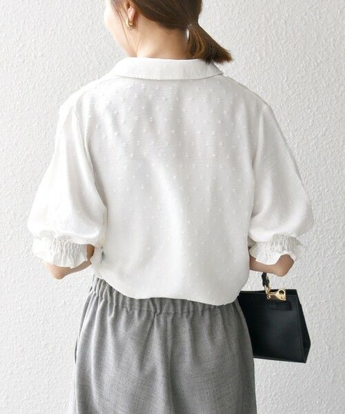 SHIPS for women / シップスウィメン SHIPS any:〈洗濯機可能〉カットドビー ジャージー パフ シャツ SHIPS any:〈洗濯機可能〉カットドビー ジャージー パフ シャツ