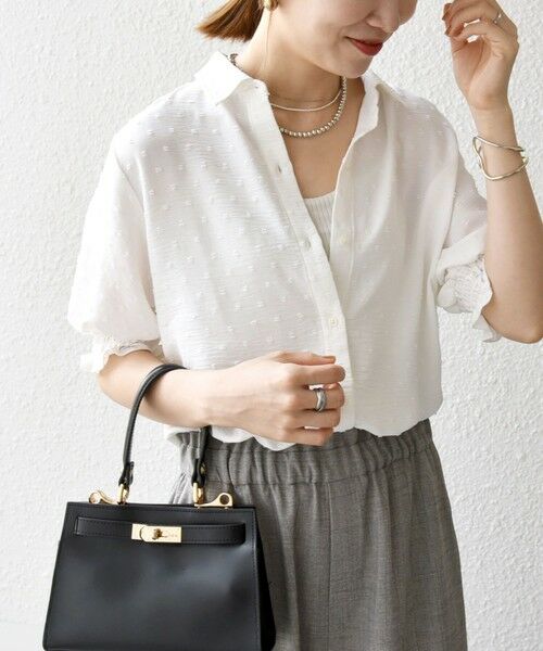 SHIPS / シップス Tシャツ | SHIPS any:〈洗濯機可能〉カットドビー ジャージー パフ シャツ | 詳細8