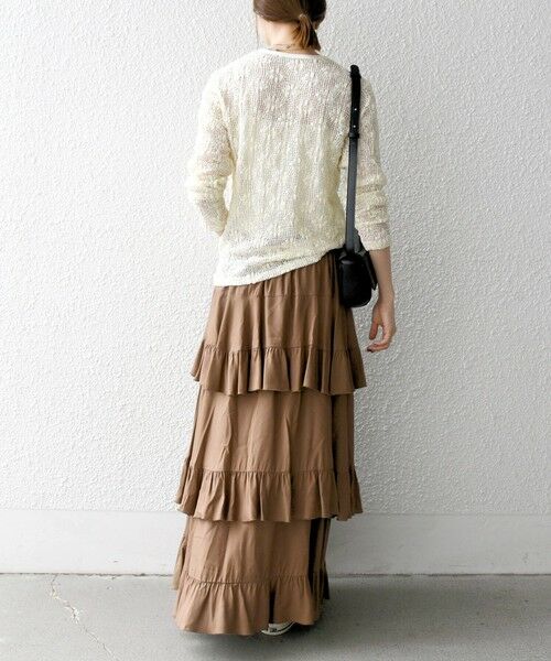 SHIPS / シップス カットソー（半袖以外） | SHIPS any:〈手洗い可能〉フラワー メッシュ クルーネック プルオーバー | 詳細2