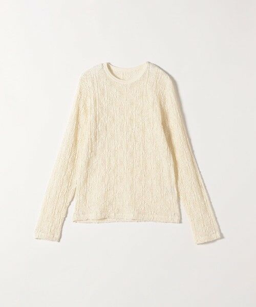 SHIPS / シップス カットソー（半袖以外） | SHIPS any:〈手洗い可能〉フラワー メッシュ クルーネック プルオーバー | 詳細11