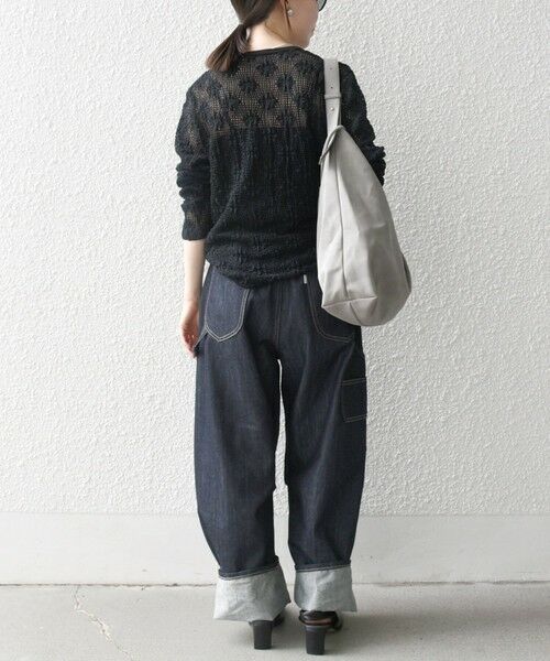 SHIPS / シップス カットソー（半袖以外） | SHIPS any:〈手洗い可能〉フラワー メッシュ クルーネック プルオーバー | 詳細14