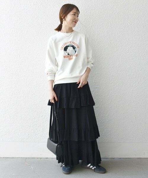 SHIPS / シップス スウェット | 【SHIPS any別注】Collegiate Pacific: ロゴ プリント ＆ 刺繍 スウェット 25AW | 詳細1