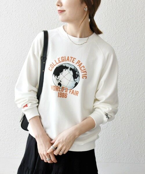 SHIPS / シップス スウェット | 【SHIPS any別注】Collegiate Pacific: ロゴ プリント ＆ 刺繍 スウェット 25AW | 詳細6